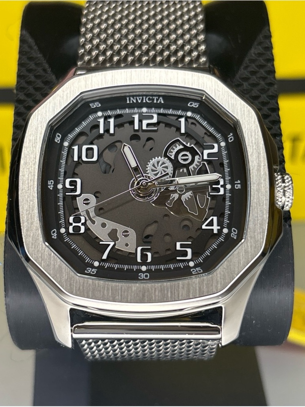 Invicta Diablo Black and Silver Skeleton Dial Men's Watch - Picture 2 of 8
